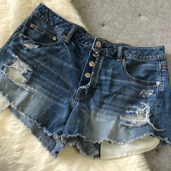 American Eagle Outfitters Pants - American eagle hirise festival button fly short 14